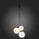 Suspended EVOLUCE lamp. Sle103183-03. Satturo. 3x60 watts, E27, 30x30x120 cm, black color