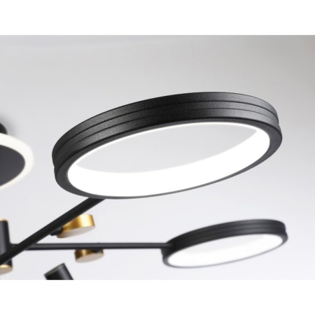 LED ceiling LED with Ambrella Light, Linetech, FL51649, LED, 98 W, 7350LUM, 3000-6400K, gold, gold-6