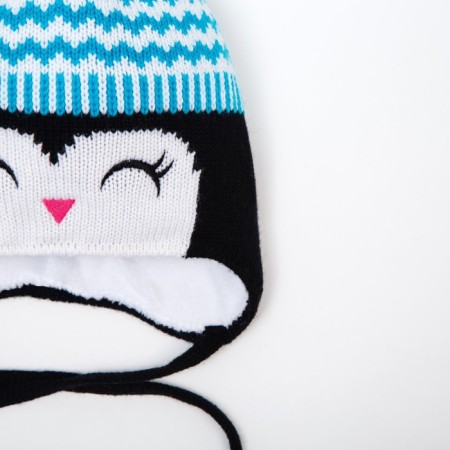 Hat for girls, black/blue color, size 48-50-1