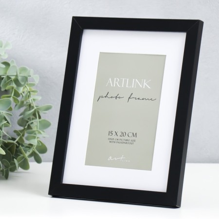 Photo frame MDF "Ellis" 15x20 cm, with a paspartm, black-2