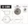Kitchen wash Ulgran u100-331, d = 490 mm, white color