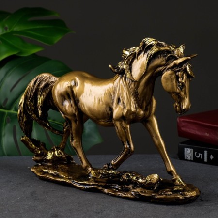 Figure "Horse" Dark Gold, 30x8x22cm
