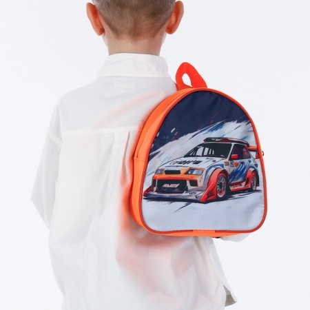 Baby backpack 21*9*23, lightning department, racing car, orange-7