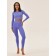 Crop female top with long sleeve Mirey Crop Top Manica Lunga, size 44-46, color Lilac