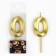 Candle figure for the cake "0", gold, 2.5 x 8 cm.