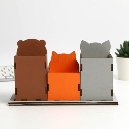 Organsiser for the Triple office, on the stand "Bear", 6.6 x 7.5 x 11.5 cm-3