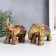 Souvenir Ceramics "Indian Elephants" set 2 pcs 8x14x10 cm 7.5x14x14 cm