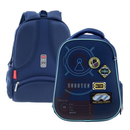 Frame backpack 38 x 29 x 15 cm, Hatber Ergonomic Light "Shooter", Blue NRK_71043
