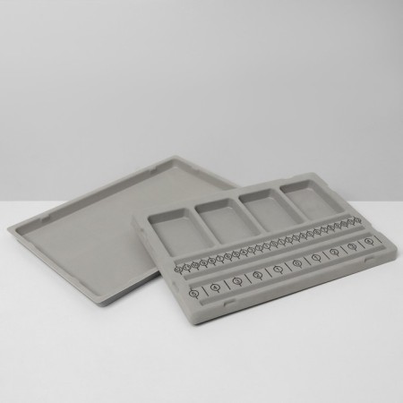 Universal organizer for jewelry "Stonefaret", 18 × 26.6 × 1.5 cm, color gray color-2