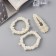 Hair Set "Kasandra" (2 gum 5 cm, invisibility 7 cm) Milk