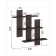 Hinged shelf "Ufimka", 840 × 140 × 840 mm, color Venge