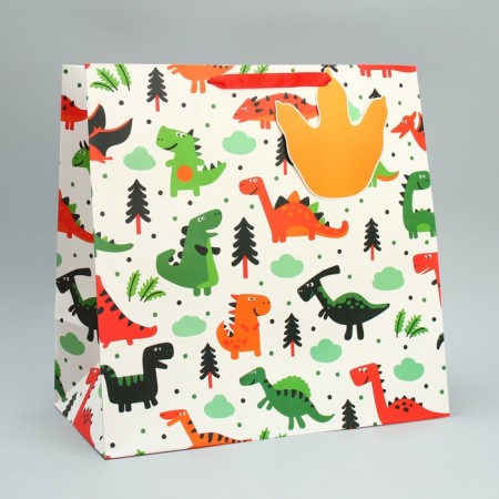 Gift package, packaging, "dinosaurics", 38 x 38 x 21 cm-1