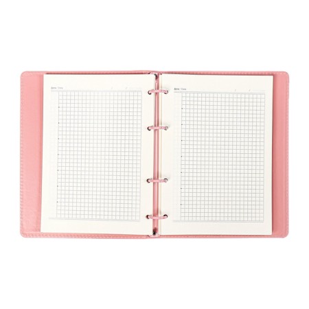 Notebook A5+ 120l Escalada, soft region, leather claim, kr bl 70 g/m2, pink-6