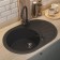 Quartz-quartz kitchen-quartz Uperwood Quartz UPD-02, oval, color 04 black