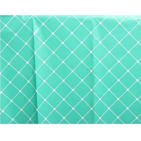 The tablecloth "Squares", 137 × 183 cm., Green color-4