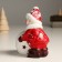 Souvenir Ceramics Light "Snowman in a red down jacket with a snowball" 10.8x8x13.7 cm