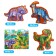 Set with curly puzzles 4 in 1 "planet dinosaurs"