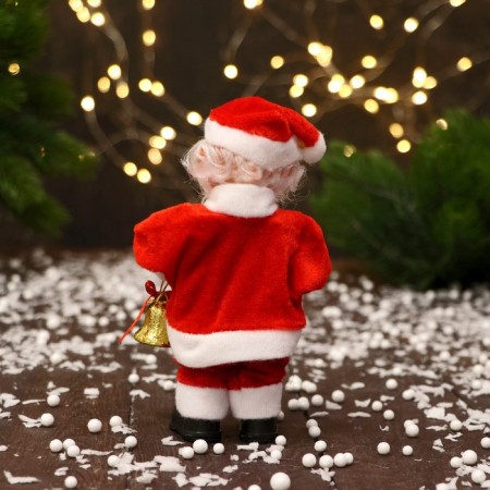 Santa Claus "with a candle and a gift/bell" 16 cm, mix-1