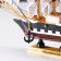 Souvenir Small Small Small "Pharaoh", black sides, cabins, 3 masts, white sails in stripes