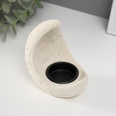 Gypsum candlestick, metal for 1 candle "month" d = 3.8 cm 7.5x10x11.5 cm-3
