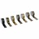 Adhesive Washi tanks with foil "black gold", 15 mm x 3 m (set 7 pcs) rice paper
