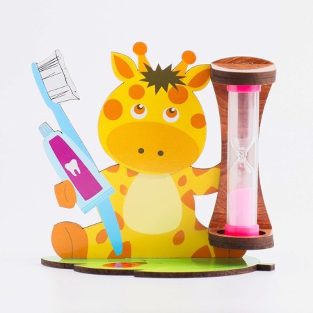 Sanding clock for brushing giraffes, timer 3 minutes