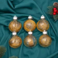 Set of balls plastic D-6 cm, 6 pcs 