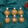 Set of balls plastic D-6 cm, 6 pcs "Doncho" Gold transparent