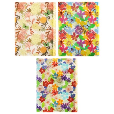 Folder with 30 Calligrata "Flowers" A4, plastic, 400 μm, mix-11