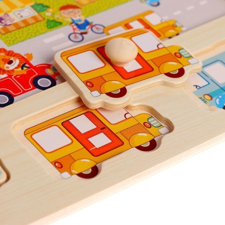 Puzzle with the liners "Road movement", 16 elements-3