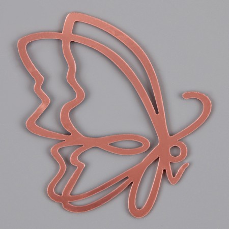 Set for decorating "butterflies", set of 5 pcs, color pink gold-2