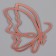 Set for decorating "butterflies", set of 5 pcs, color pink gold