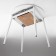 The sliding round round "Orion Mini", 800/1110x800x750, the legs are white/white