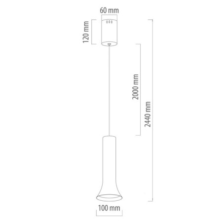 Lamp "Paradise", size 10x244x10 cm, 9W 1xLED IP 20-1