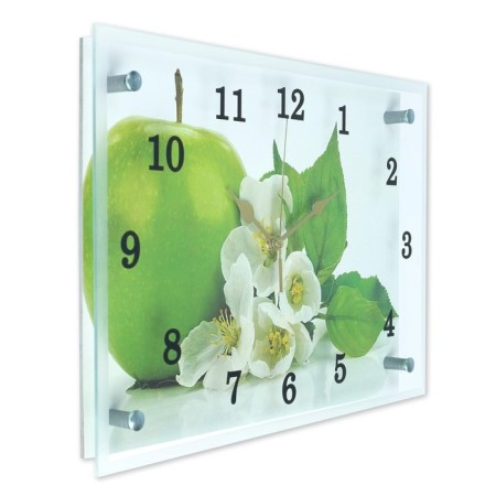 Carty clock is wall-mounted, interior "apple", silent, 25 x 35 cm-1