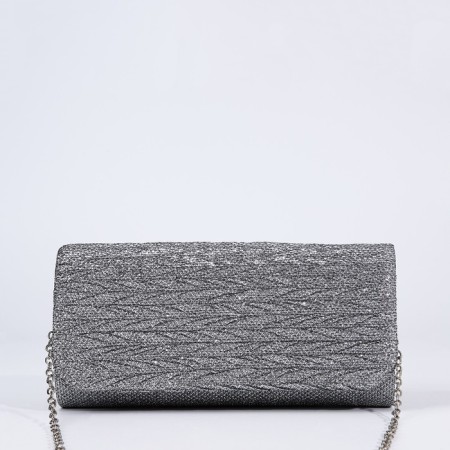 Magneta bag, long chain, light-gray color
