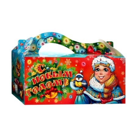 New Year. Gift box "Snow Maiden" 23 x 10 x 10 cm.-3