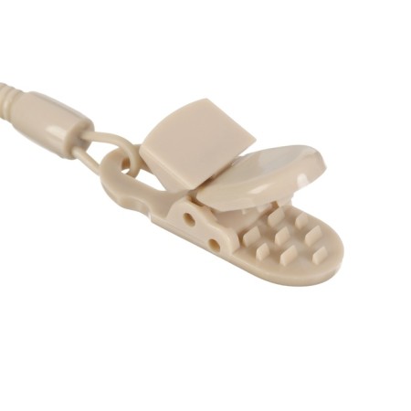 Nipple - orthodontic dummy, silicone, +6 months, with a holder, beige color-14