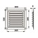 Ventilation grate Zein luxury RM3030Z, 300 x 300 mm, with a grid, metal, gold