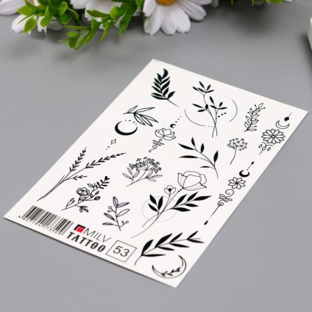 Tattoo on the body "h/b flowers" 10x15 cm-1