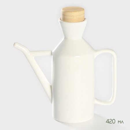 Porcelain sauces containers on a bamboo stand Bellatenero, 3 objects: 2 saucepan 420 ml, stand 17 × 7.2 × 17 cm, white color-3
