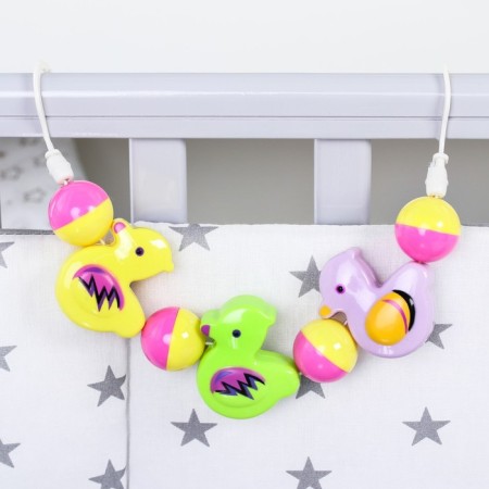 Stretching to the crib/stroller "Funny animals", 3 toys, crumb me-8