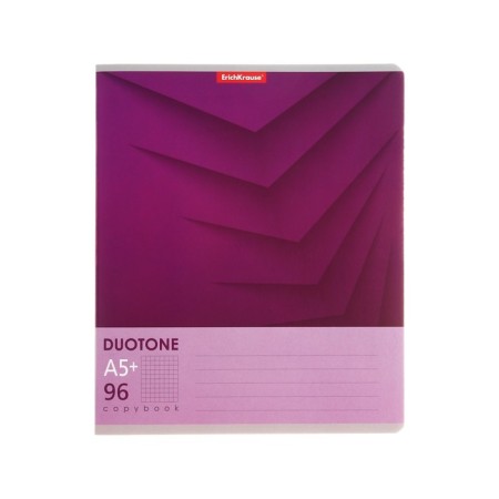 A notebook of 96 sheets in the Erichkrause Duotone Next cage, cover coated cardboard, output block, whiteness 100%, mix-8