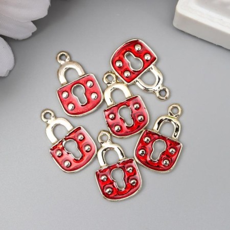 Decor for creativity Metal "Red Label" silver, enamel 1.6x1.1 cm-2