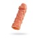 Kokos nozzle with additional stimulation, realistic, TPE, bodily, 16.5 cm
