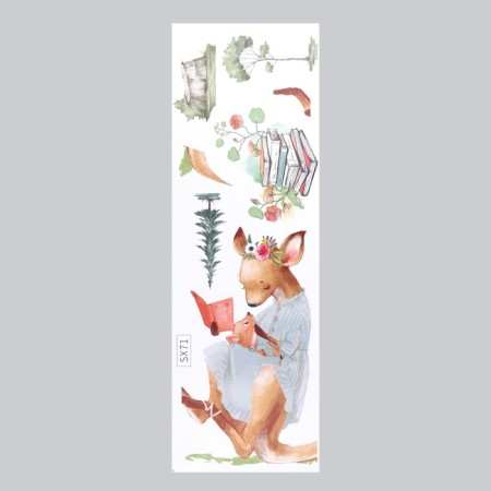 Sticker Plastic Interior Color "Mom-Kenguru with the baby" 30x90 cm-1