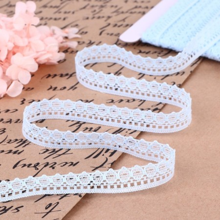 Capricon lace, 12 mm × 10 ± 1 m, blue color