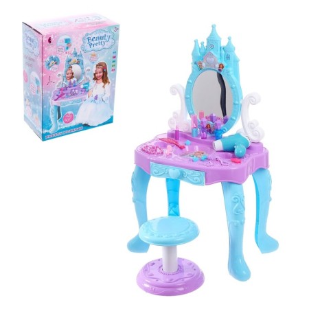 Table with the mirror "fashionista", with accessories