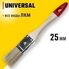 Brush flat Stayer Universal 0101-025, natural bristles, wooden handle, 25 mm