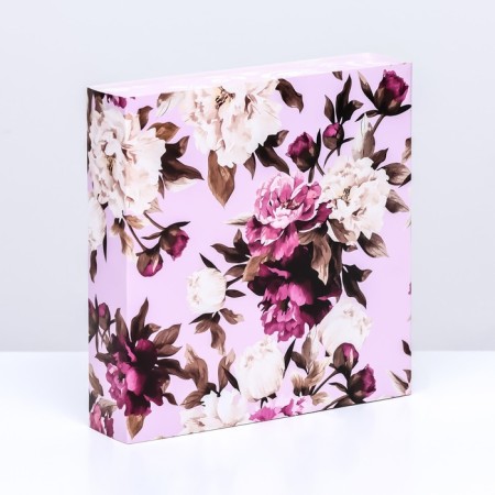 Box for 8 sweets + chocolate, with a window, "roses" 17.7 x 17.8 x 3.8 cm-1